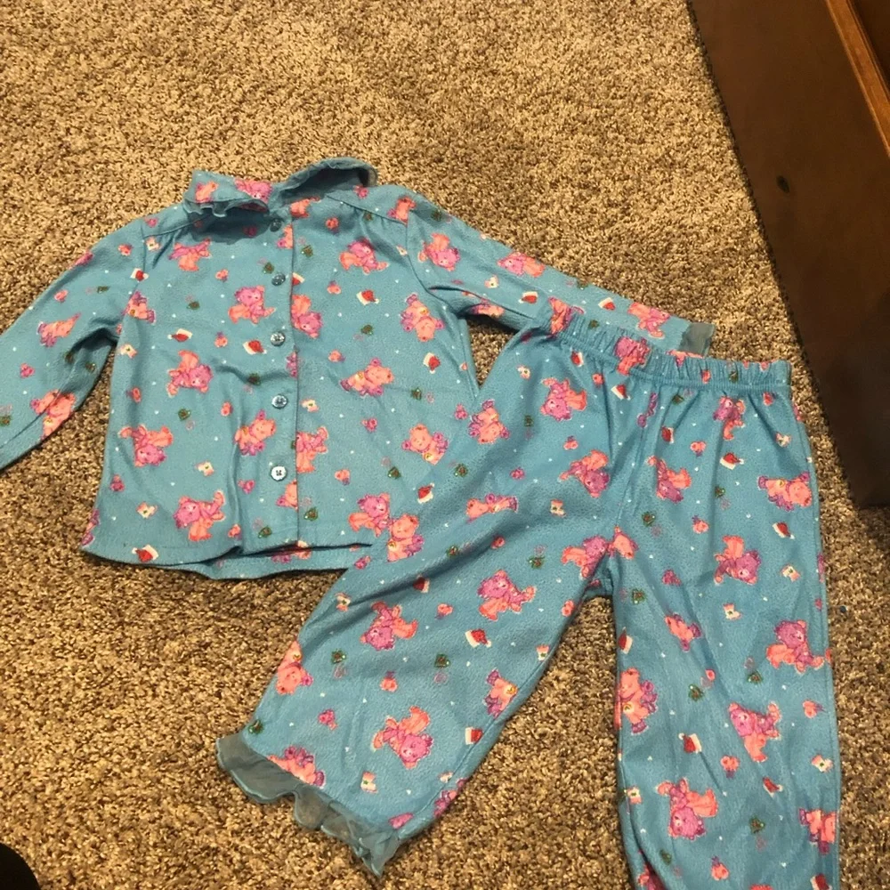 Y2k Care Bears toddler pajama set - 24m